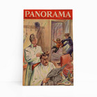 Quadro Barbearia Panorama Retro Vintage Canvas 60x40cm