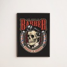 Quadro Barber Shop Los Angeles 45x34cm - Com Vidro Moldura:ma