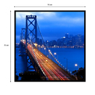 Quadro Barcelona Ponte à Noite Azul  70x70cm