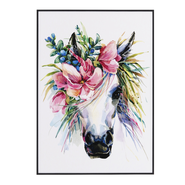 Quadro Barcelona Unicornio Rosa 50x70cm Leroy Merlin