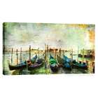 Quadro Barcos Verde 55x100cm