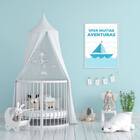 Quadro Barquinho Viva Minhas Aventuras 33x24cm - Com Vidro Mo