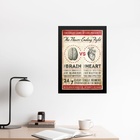 Quadro Batalha Cérebro X Coração 45x34cm - Com Vidro Moldura: