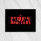 Quadro Batman Preto E Vermelho 45x34cm - Com Vidro Moldura:ma