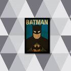 Quadro Batman Vintage 45x34cm - Com Vidro Moldura:madeira Bra