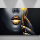 Quadro Batom De Ouro - 1 Tela