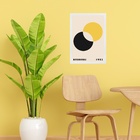 Quadro Bauhaus Amarelo E Preto - Eclipse 24x18cm Moldura Bran