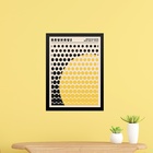 Quadro Bauhaus Amarelo E Preto - Solar Mesh 24x18cm Moldura P