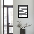 Quadro Bauhaus Cinza E Branco - Slipped Bands 45x34cm - Com V