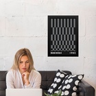 Quadro Bauhaus Cinza E Preto - Rolled Rectangles 24x18cm - Co