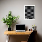 Quadro Bauhaus Cinza E Preto - Rolled Rectangles 24x18cm Mold