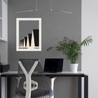 Quadro Bauhaus Cinza - Factory Roofs 33x24cm - Com Vidro Mold