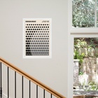 Quadro Bauhaus Cinza - Solar Mesh 24x18cm - Com Vidro Moldura