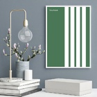Quadro Bauhaus Green Minimalist Poster 33x24cm - Com Vidro Mo