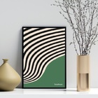Quadro Bauhaus Green Poster - Curved Sinuosity 45x34cm - Com