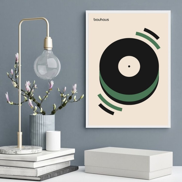 Quadro Bauhaus Green Poster - Musical Happiness 45x34cm - Com