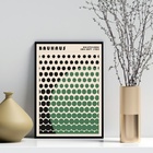 Quadro Bauhaus Green Vintage Graphic Poster 45x34cm - Com Vid