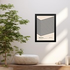 Quadro Bauhaus Grey - Cube Angle 24x18cm Moldura Preta