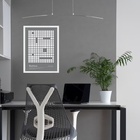 Quadro Bauhaus Grey Geometric Poster - Dot Wall 33x24cm Moldu