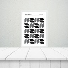 Quadro Bauhaus Grey - Minimalist Tears 24x18cm - Com Vidro Mo