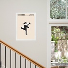 Quadro Bauhaus Grey Poster - Running Man 45x34cm - Com Vidro