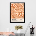 Quadro Bauhaus Laranja Graphic Poster - Hypnotic Silk 24x18cm