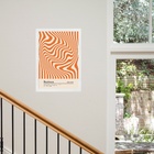 Quadro Bauhaus Laranja Graphic Poster - Hypnotic Silk 24x18cm