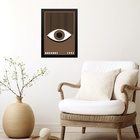 Quadro Bauhaus Marrom -  Awakeful Lashes 45x34cm Moldura Preta