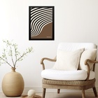Quadro Bauhaus Marrom - Curved Sinuosity 24x18cm Moldura Bran