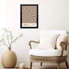 Quadro Bauhaus Marrom Graphic Vintage Poster 33x24cm Moldura