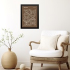 Quadro Bauhaus Marrom - Inverted Circles 24x18cm - Com Vidro