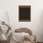 Quadro Bauhaus Marrom - Rectangles Window 45x34cm - Com Vidro