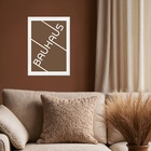 Quadro Bauhaus Marrom - Tipografia 45x34cm Moldura Preta