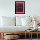 Quadro Bauhaus Moderno Rosa 33x24cm Moldura Branca