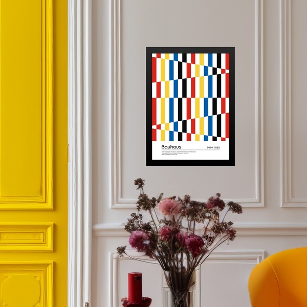 Quadro Bauhaus Multicolor - Abstract Poster 33x24cm Moldura P