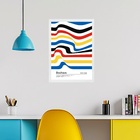 Quadro Bauhaus Multicolor Abstract Poster - Flag 33x24cm - Co