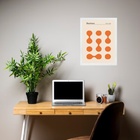Quadro Bauhaus Orange Poster - Circles Drops 24x18cm - Com Vi