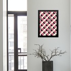 Quadro Bauhaus Pink- Scrolling Dots 24x18cm Moldura Preta