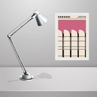 Quadro Bauhaus Pink Architectural Poster 33x24cm - Com Vidro