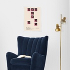 Quadro Bauhaus Pink Geometric Poster 24x18cm Moldura Preta