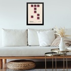 Quadro Bauhaus Pink Geometric Poster 45x34cm Moldura Branca
