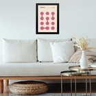 Quadro Bauhaus Pink Minimalist Graphic Poster 45x34cm Moldura