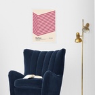 Quadro Bauhaus Pink Poster - Cube Angle 45x34cm Moldura Preta