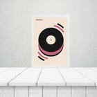 Quadro Bauhaus Pink Poster - Musical Happiness 45x34cm Moldur