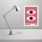 Quadro Bauhaus Pink Poster - Overlapping Eyes 24x18cm Moldura