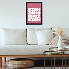 Quadro Bauhaus Pink Poster - Upset Circles 45x34cm - Com Vidr