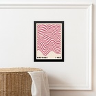 Quadro Bauhaus Pink Poster - Wall Wave 45x34cm Moldura Preta