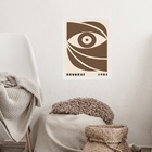 Quadro Bauhaus Poster Marrom - Bauhaus Eye 24x18cm Moldura Br