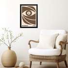 Quadro Bauhaus Poster Marrom - Bauhaus Eye 24x18cm Moldura Br