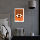 Quadro Bauhaus Poster Olho Laranja 33x24cm - Com Vidro Moldur